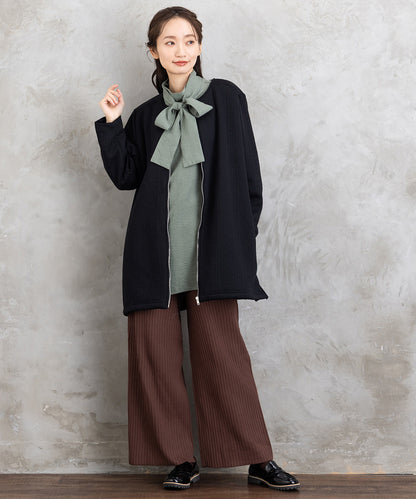 FONTLAB リブニットセミワイドパンツ