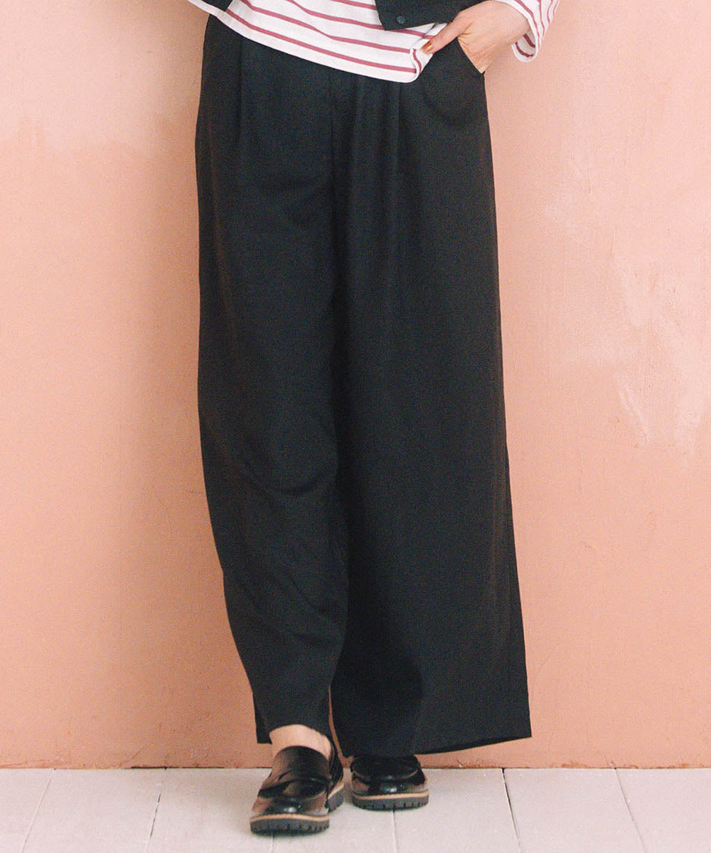 LIYOCA [30th]タックワイドパンツ