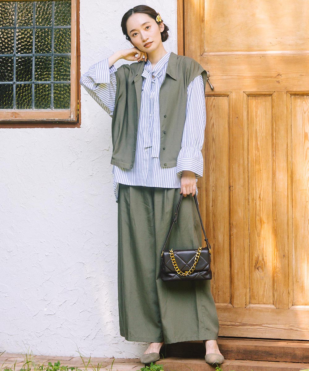 LIYOCA [30th]タックワイドパンツ