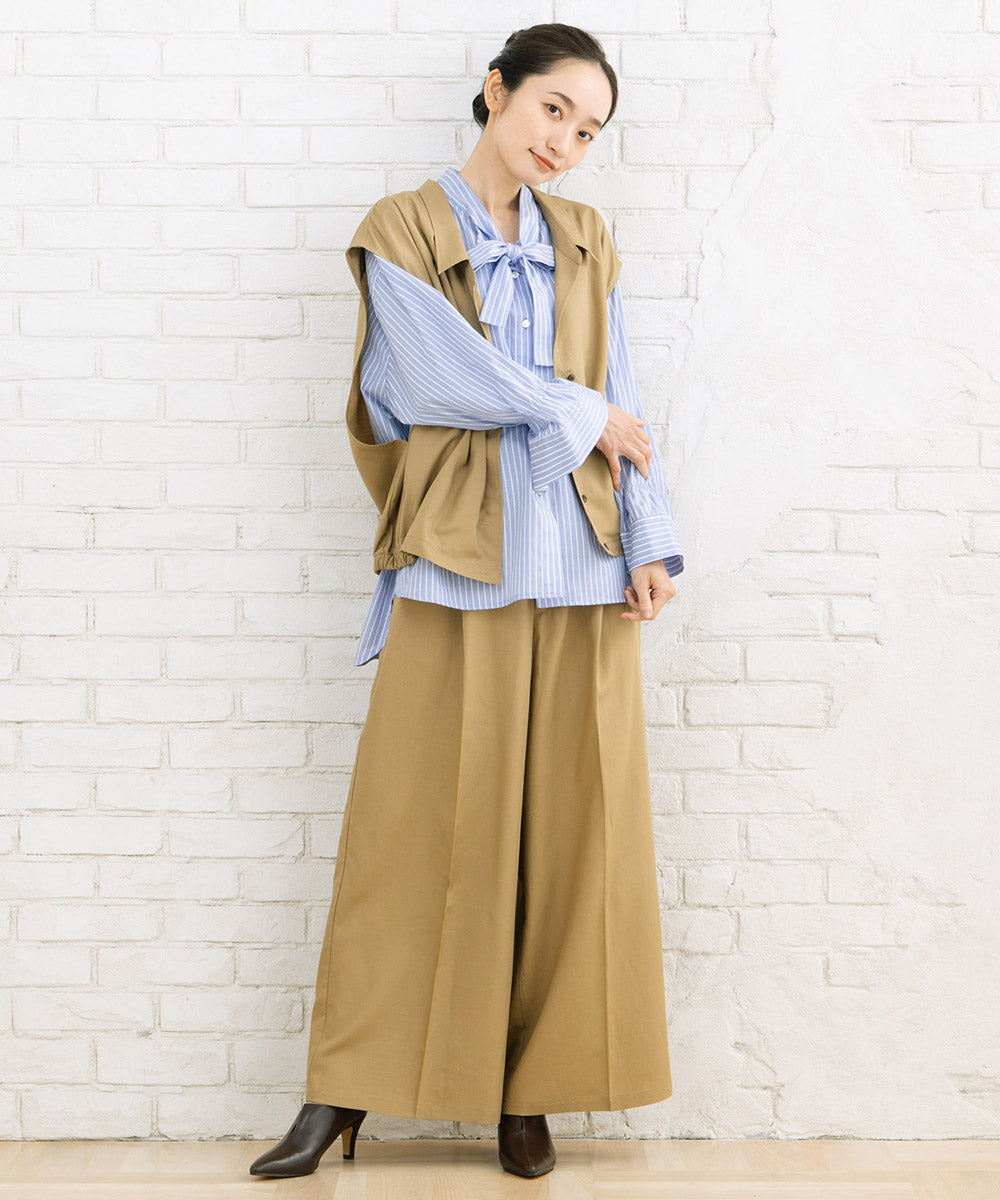 LIYOCA [30th]タックワイドパンツ