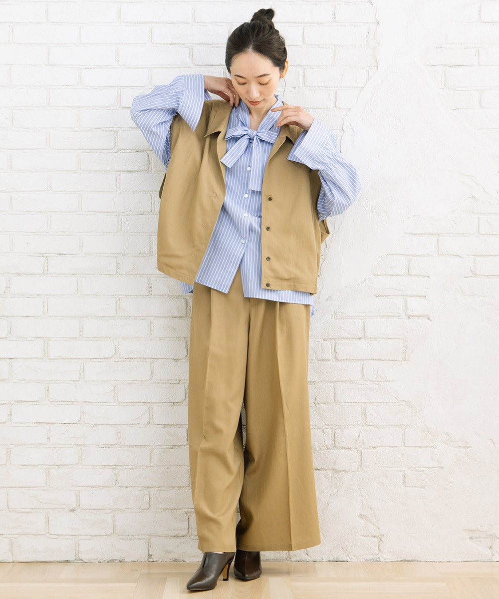 LIYOCA [30th]タックワイドパンツ