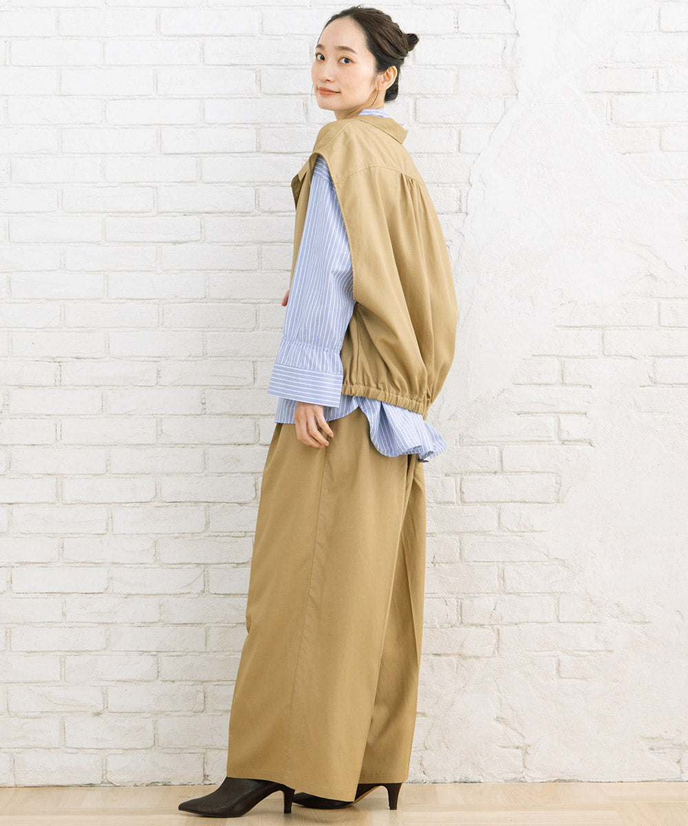 LIYOCA [30th]タックワイドパンツ