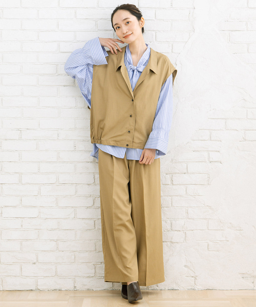 LIYOCA [30th]タックワイドパンツ