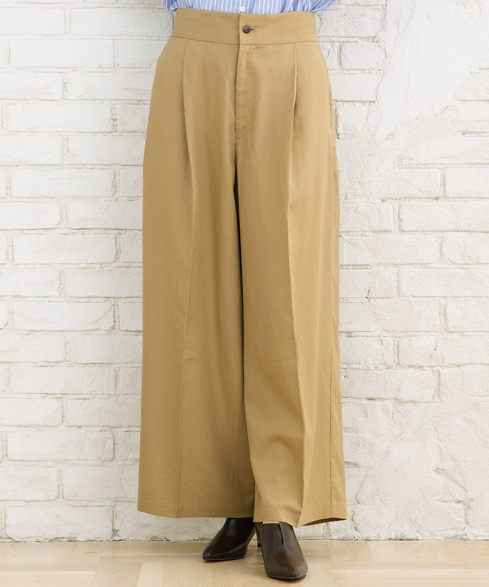 LIYOCA [30th]タックワイドパンツ