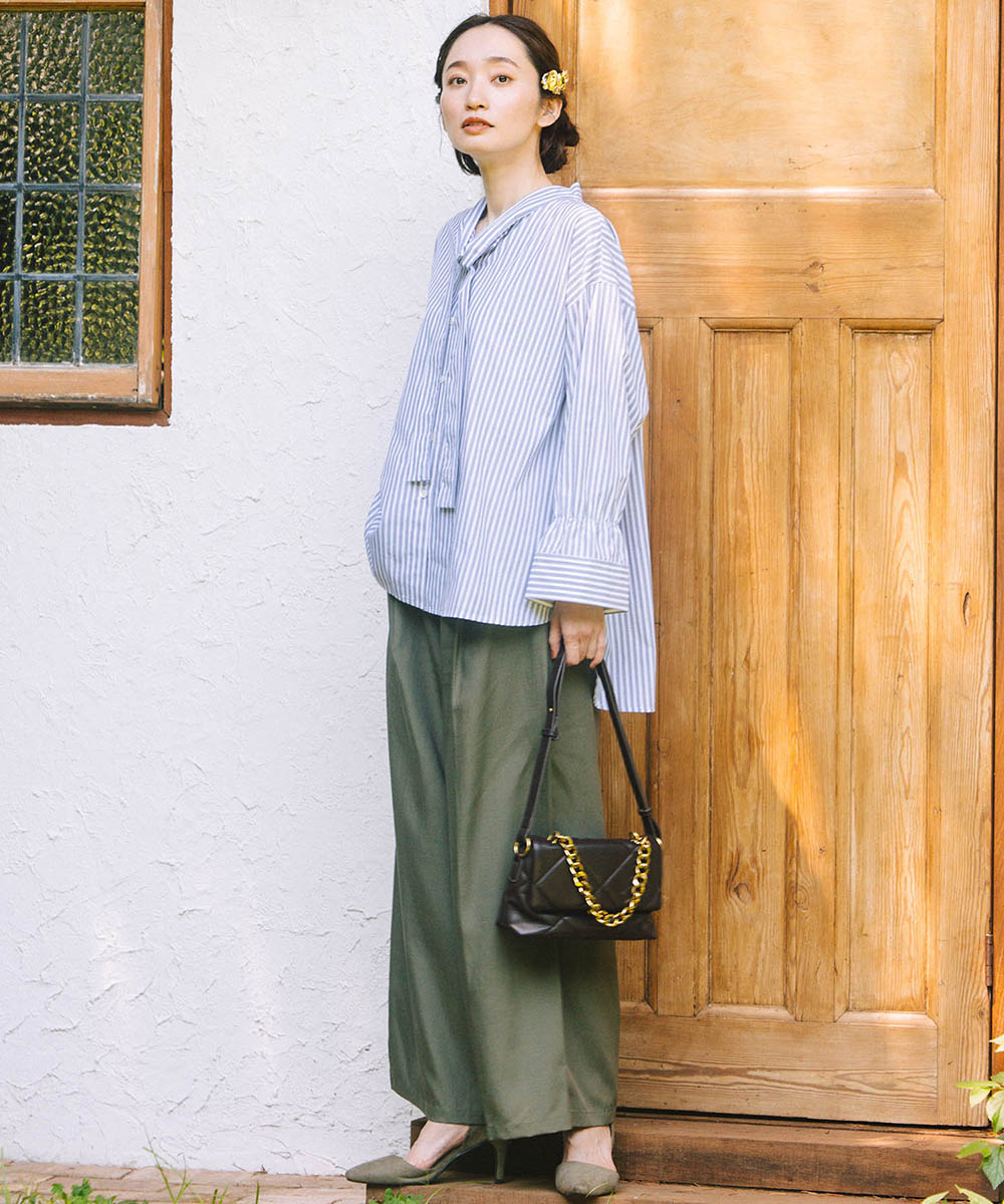 LIYOCA [30th]タックワイドパンツ