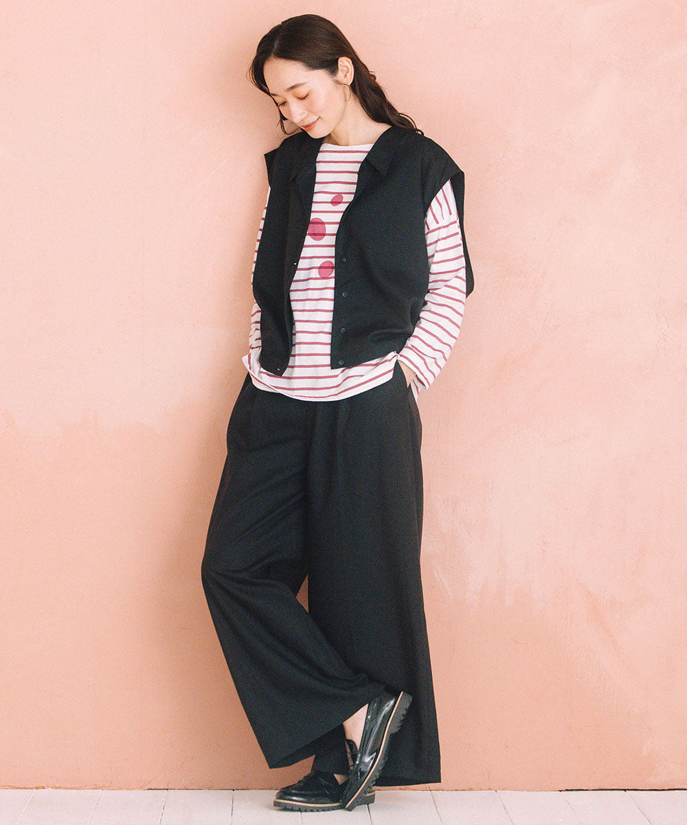 LIYOCA [30th]タックワイドパンツ