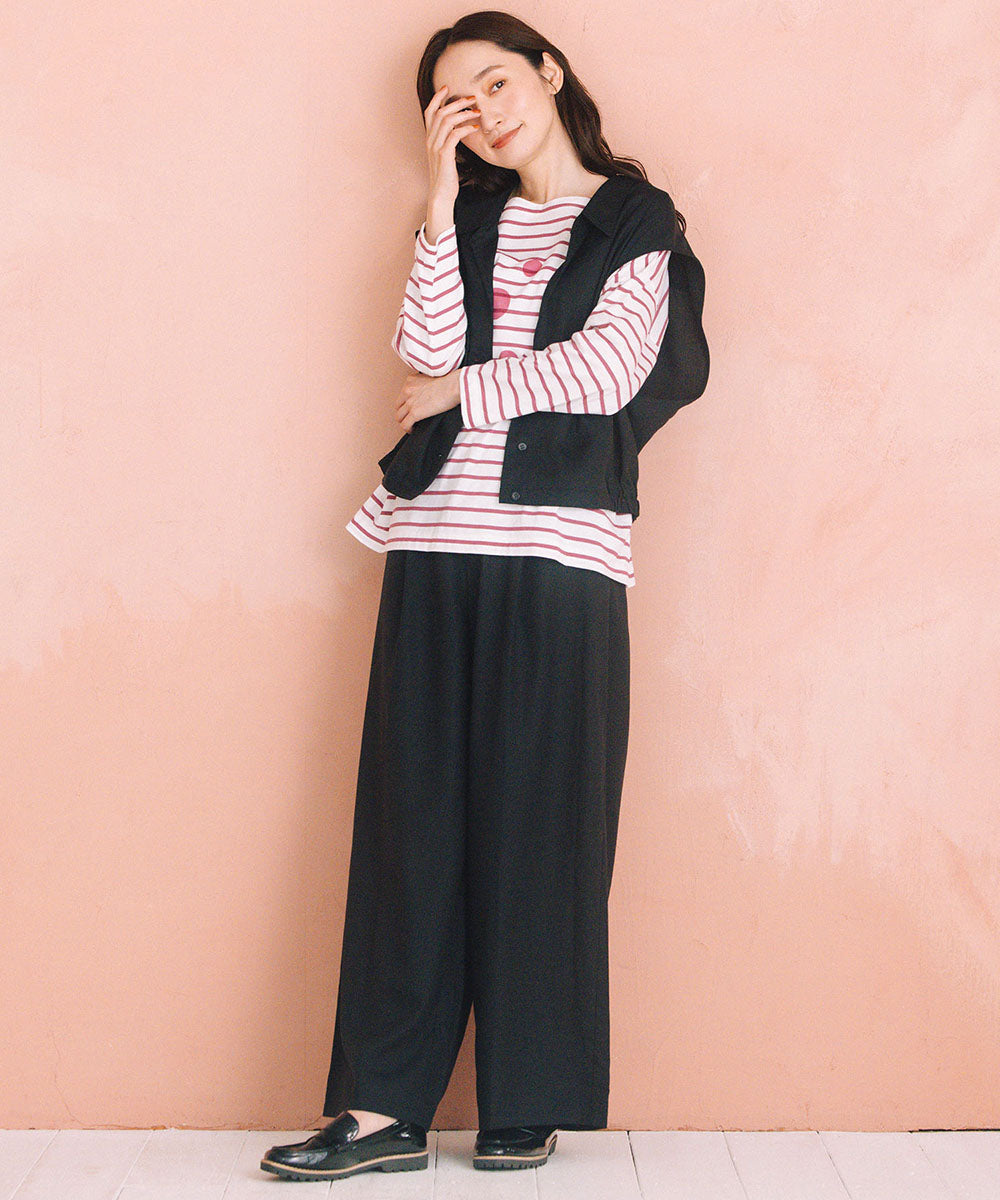 LIYOCA [30th]タックワイドパンツ