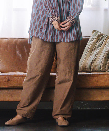 LIYOCA [30th]キュプラ混カーブパンツ