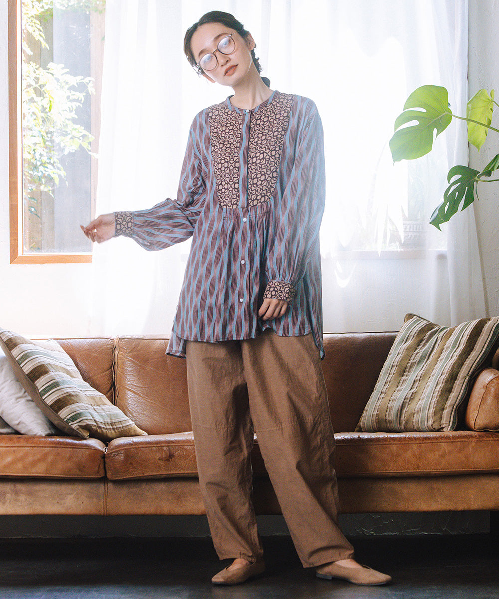 LIYOCA [30th]キュプラ混カーブパンツ