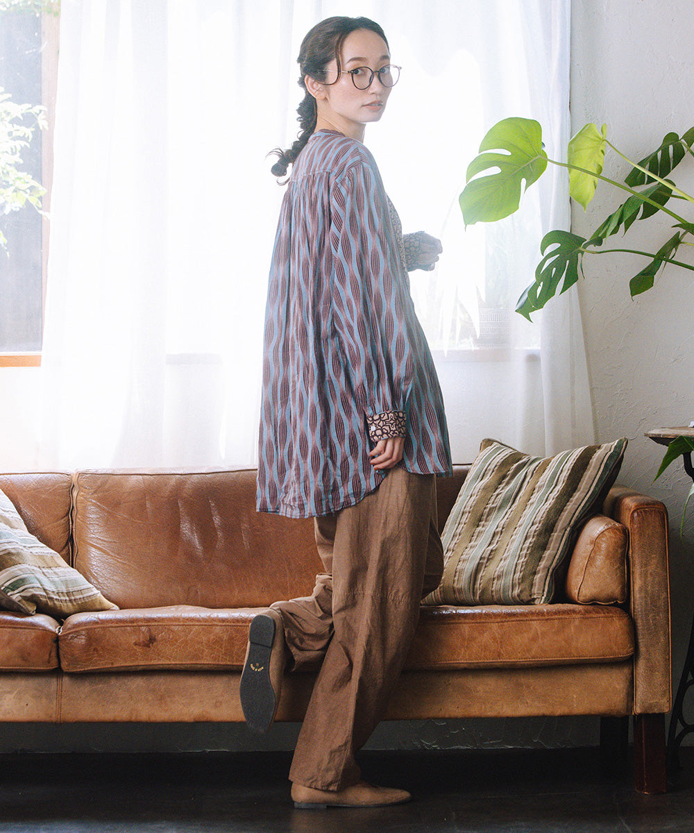 LIYOCA [30th]キュプラ混カーブパンツ