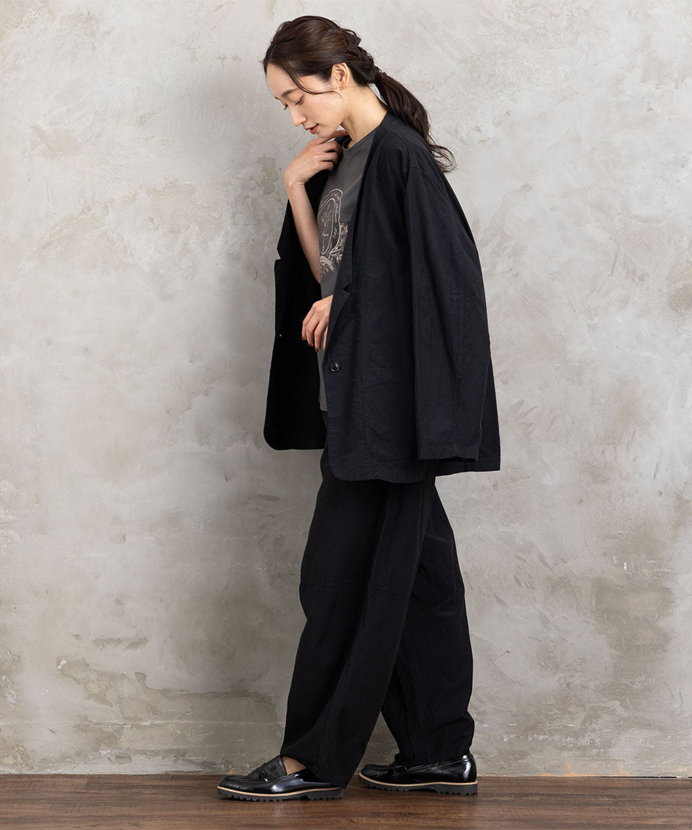 LIYOCA [30th]キュプラ混カーブパンツ