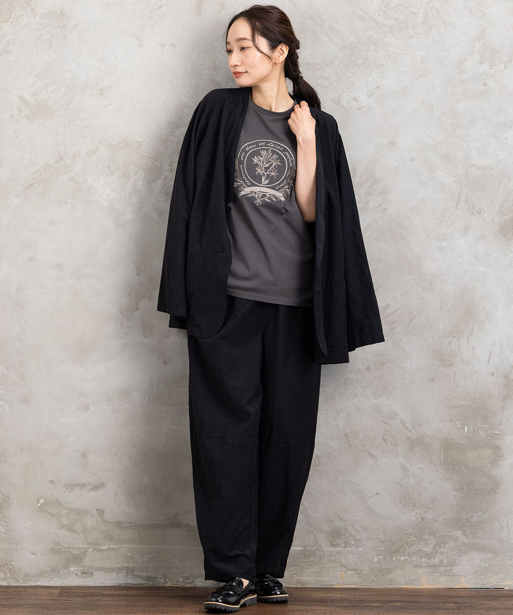 LIYOCA [30th]キュプラ混カーブパンツ