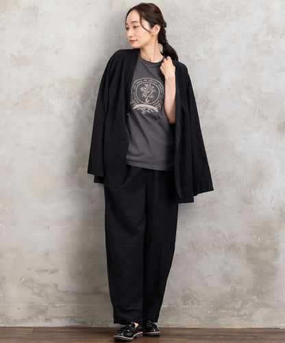 LIYOCA [30th]キュプラ混カーブパンツ