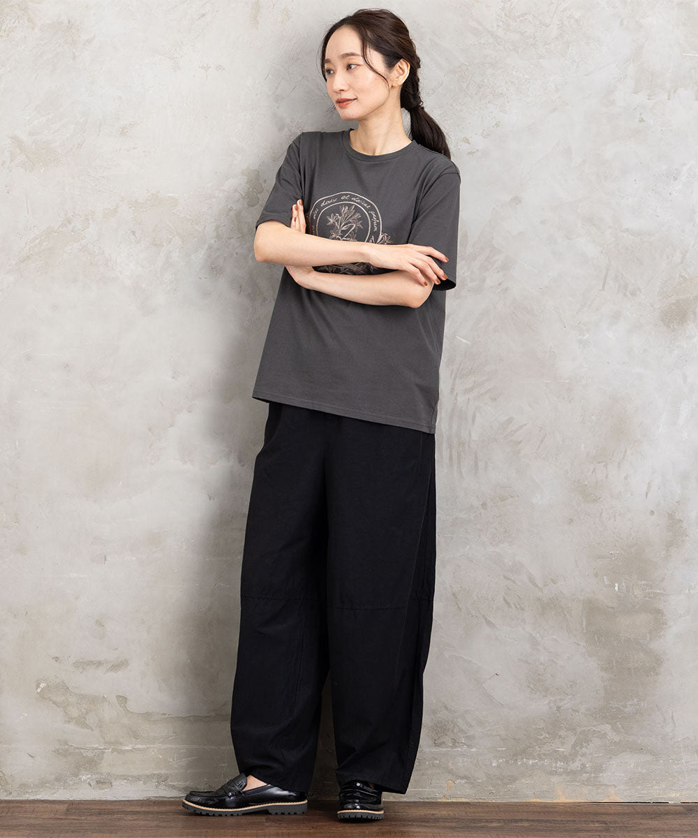 LIYOCA [30th]キュプラ混カーブパンツ