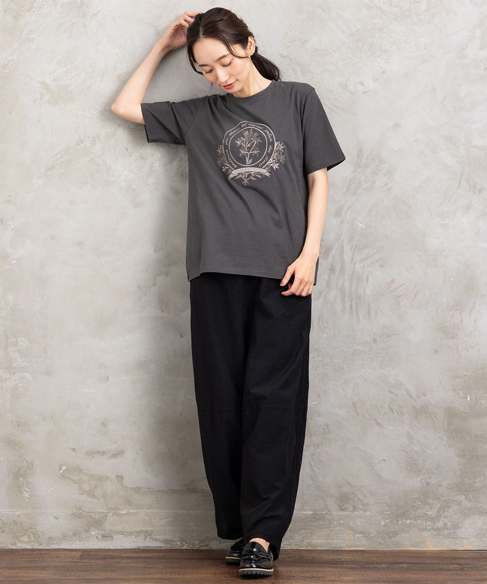 LIYOCA [30th]キュプラ混カーブパンツ