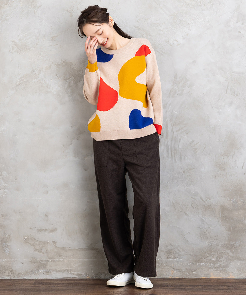 ウールライクワイドパンツ