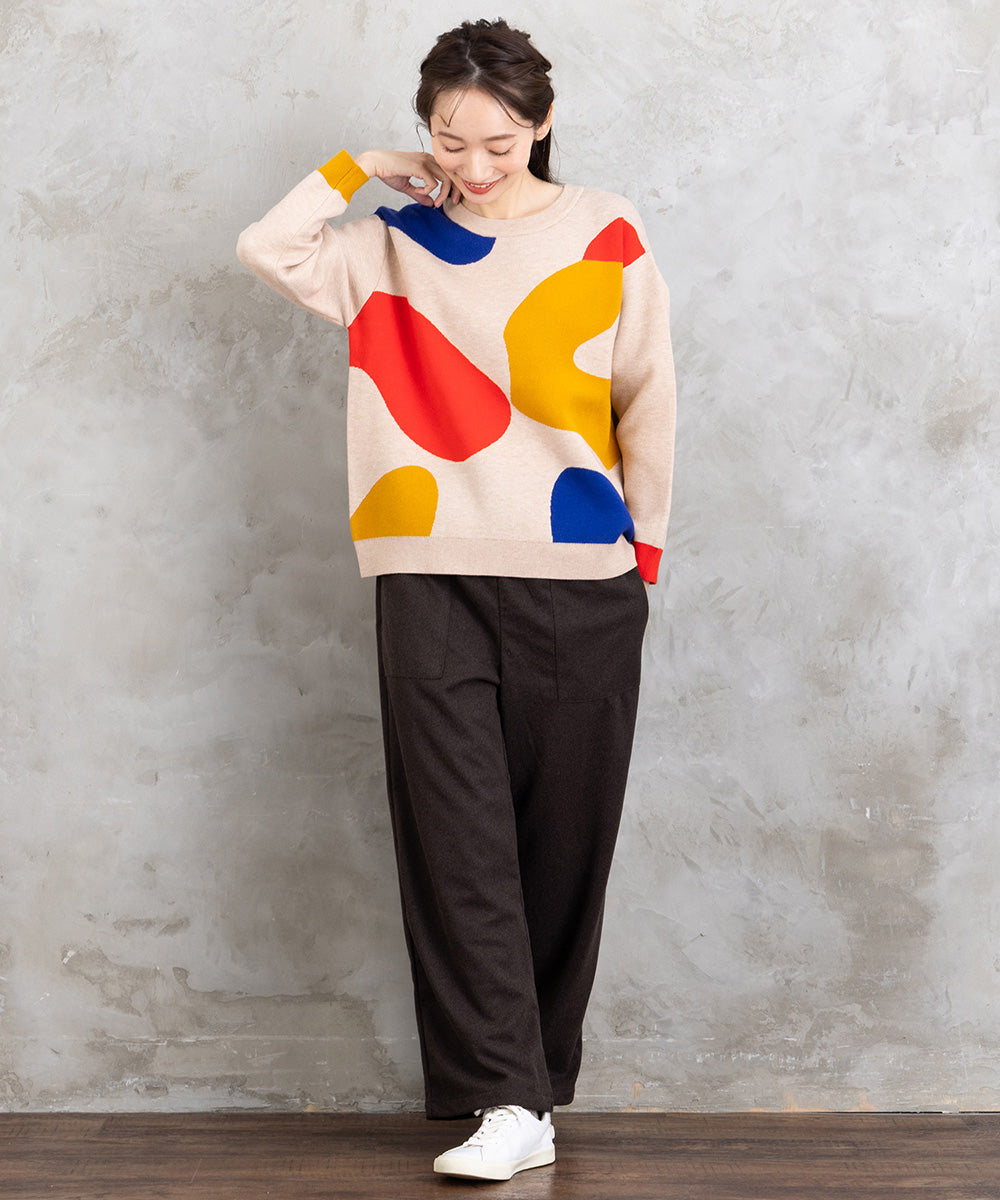 ウールライクワイドパンツ