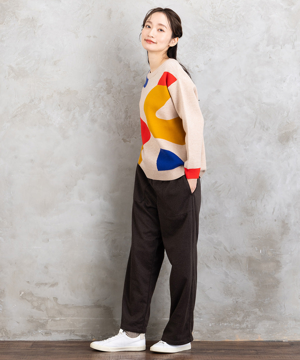 ウールライクワイドパンツ