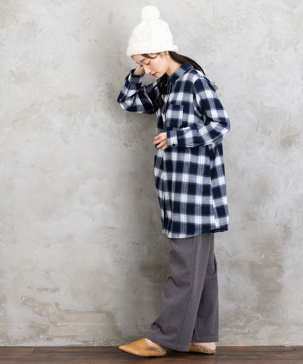 ウールライクワイドパンツ