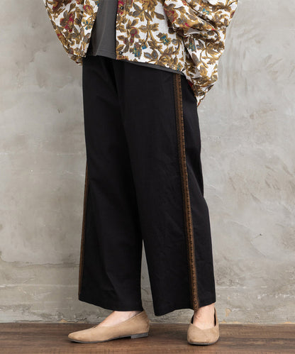 大きいサイズ レディース ボトムス ラインパンツ ウエストゴム｜sabstreet my standard(サブストリートマイスタンダード)