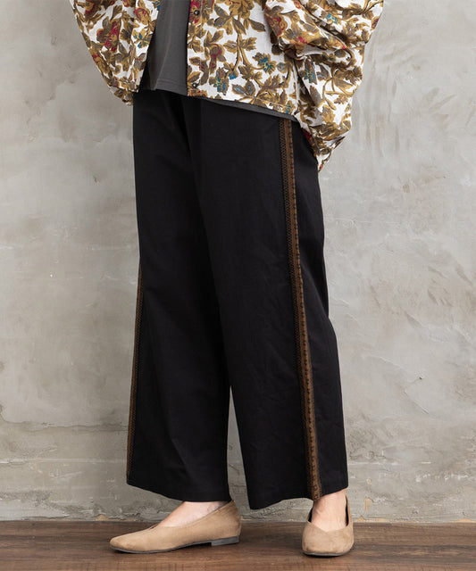 大きいサイズ レディース ボトムス ラインパンツ ウエストゴム｜sabstreet my standard(サブストリートマイスタンダード)