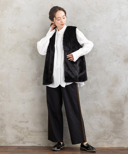 21号(6L～) INDESIGN チロリアンテープエンブロイダリーラインパンツ