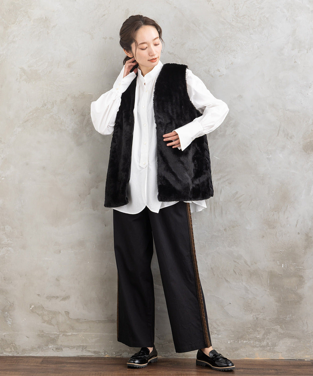 INDESIGN チロリアンテープエンブロイダリーラインパンツ