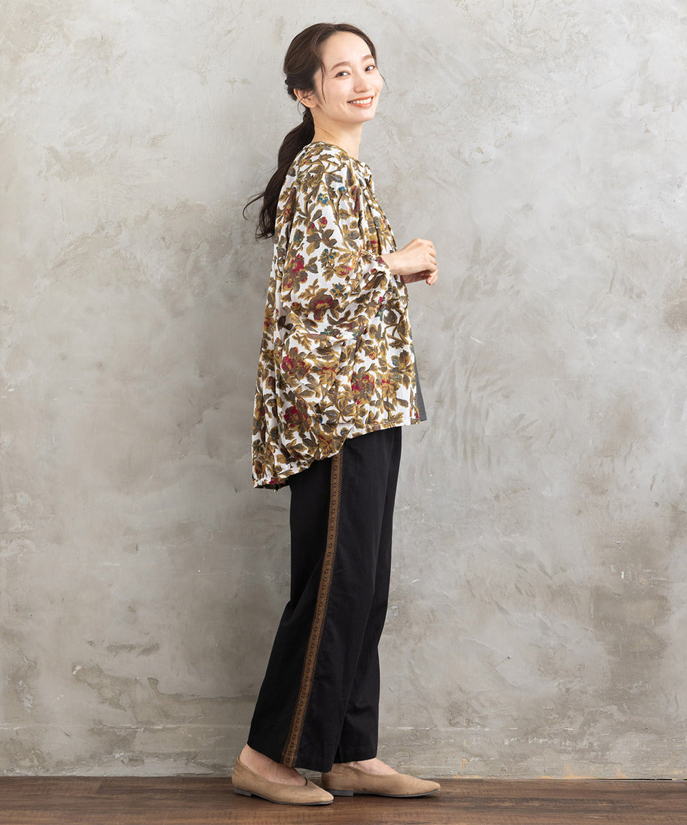 INDESIGN チロリアンテープエンブロイダリーラインパンツ