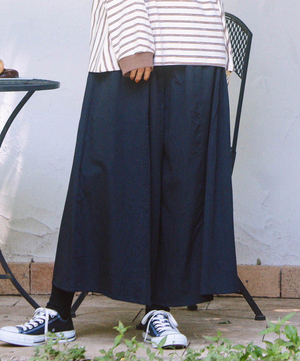 INDESIGN コットンツイルワイドパンツ