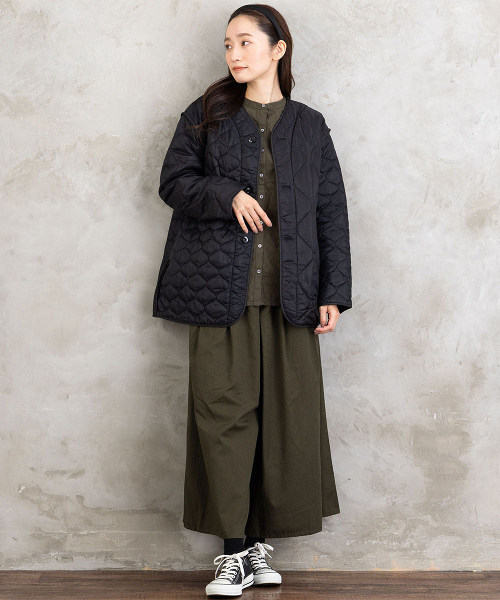 INDESIGN コットンツイルワイドパンツ