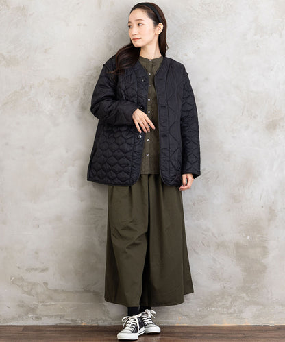 INDESIGN コットンツイルワイドパンツ