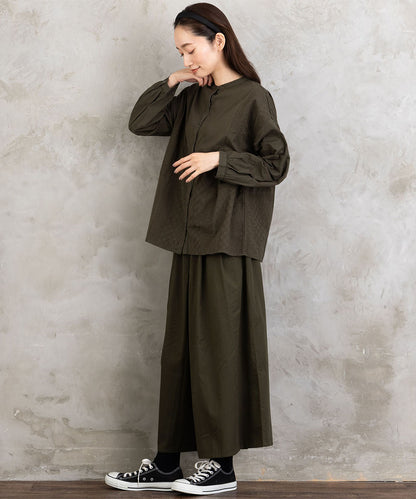 INDESIGN コットンツイルワイドパンツ