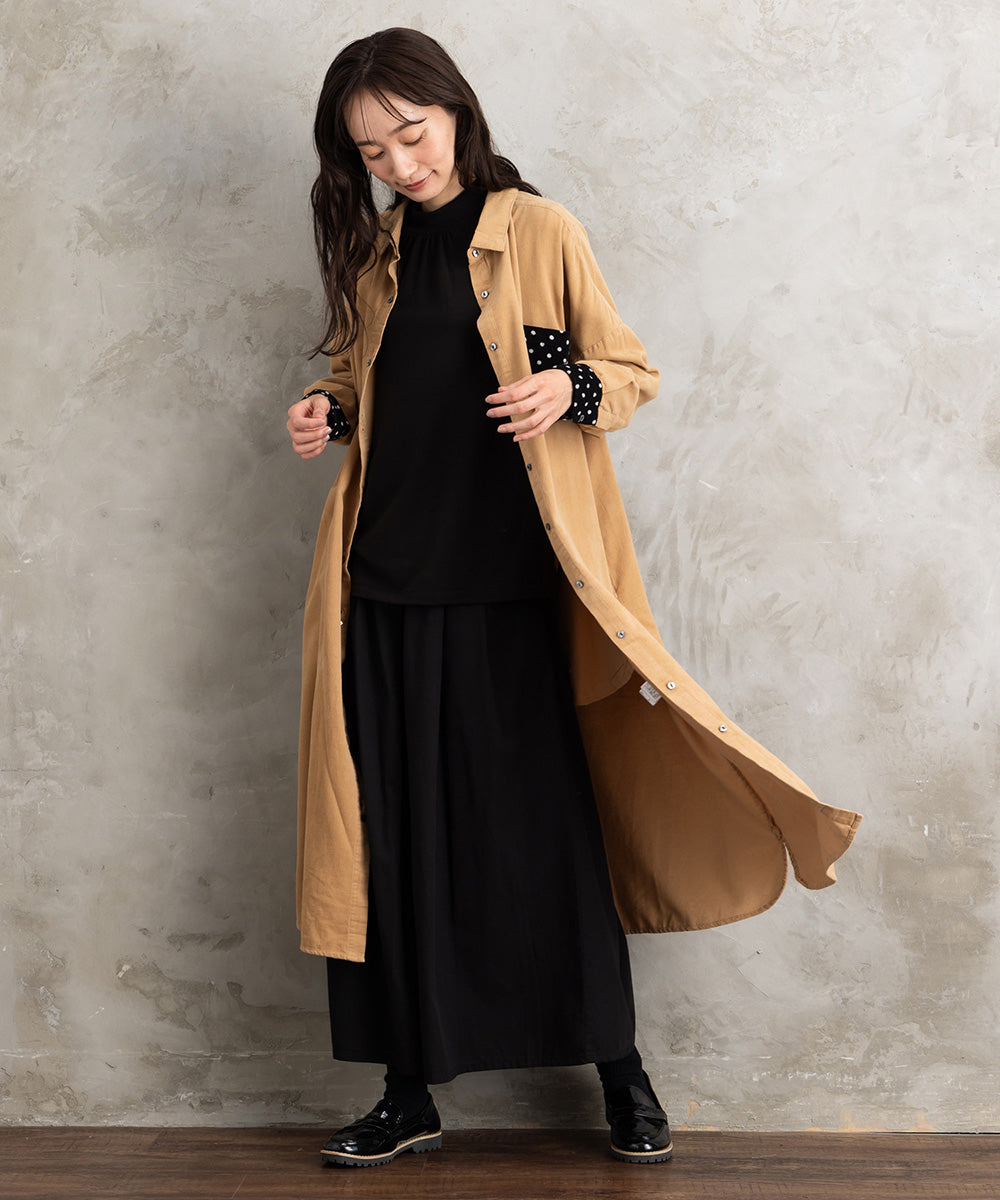 INDESIGN コットンツイルワイドパンツ