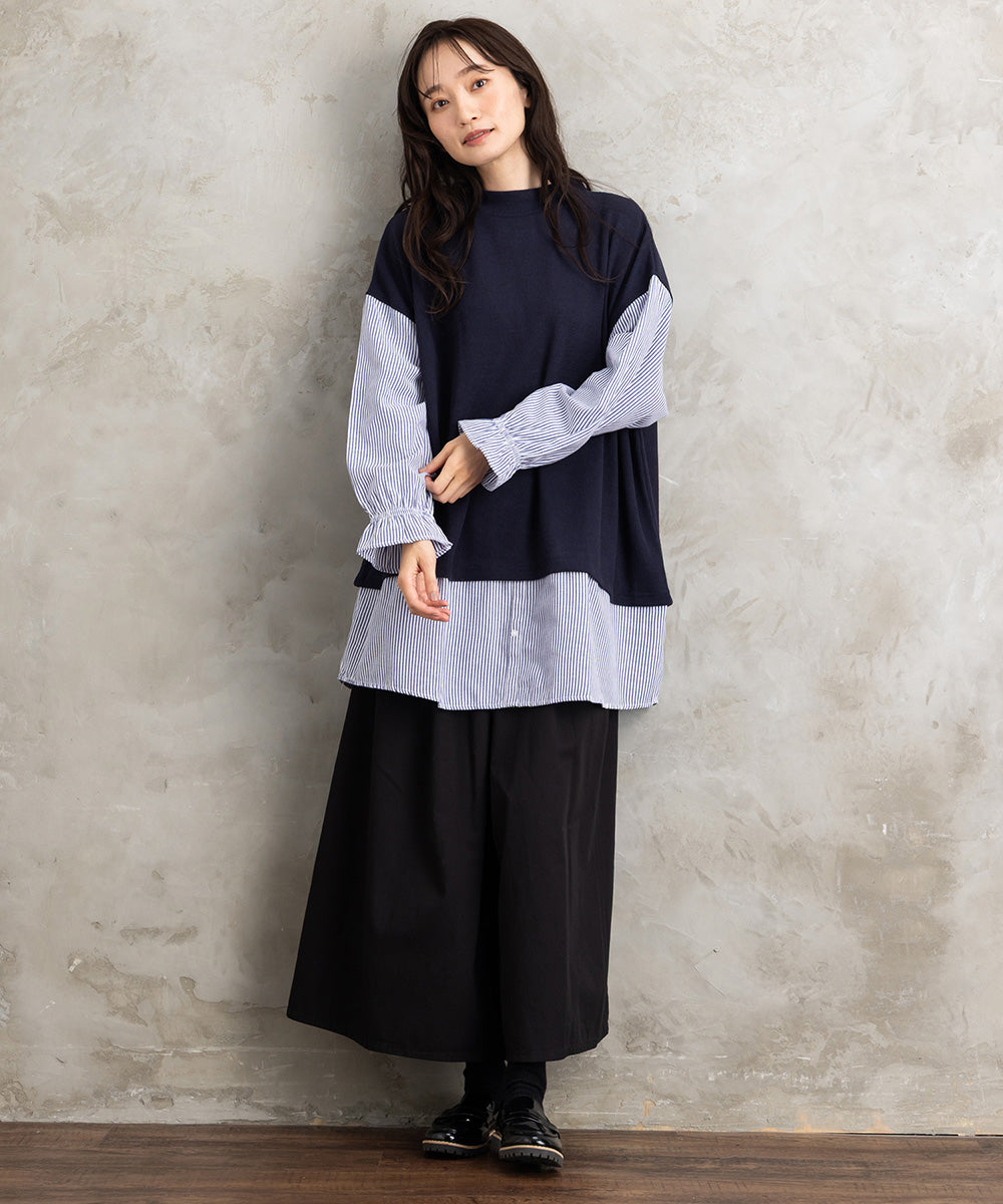 21号(6L～) INDESIGN コットンツイルワイドパンツ