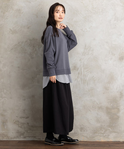 INDESIGN コットンツイルワイドパンツ