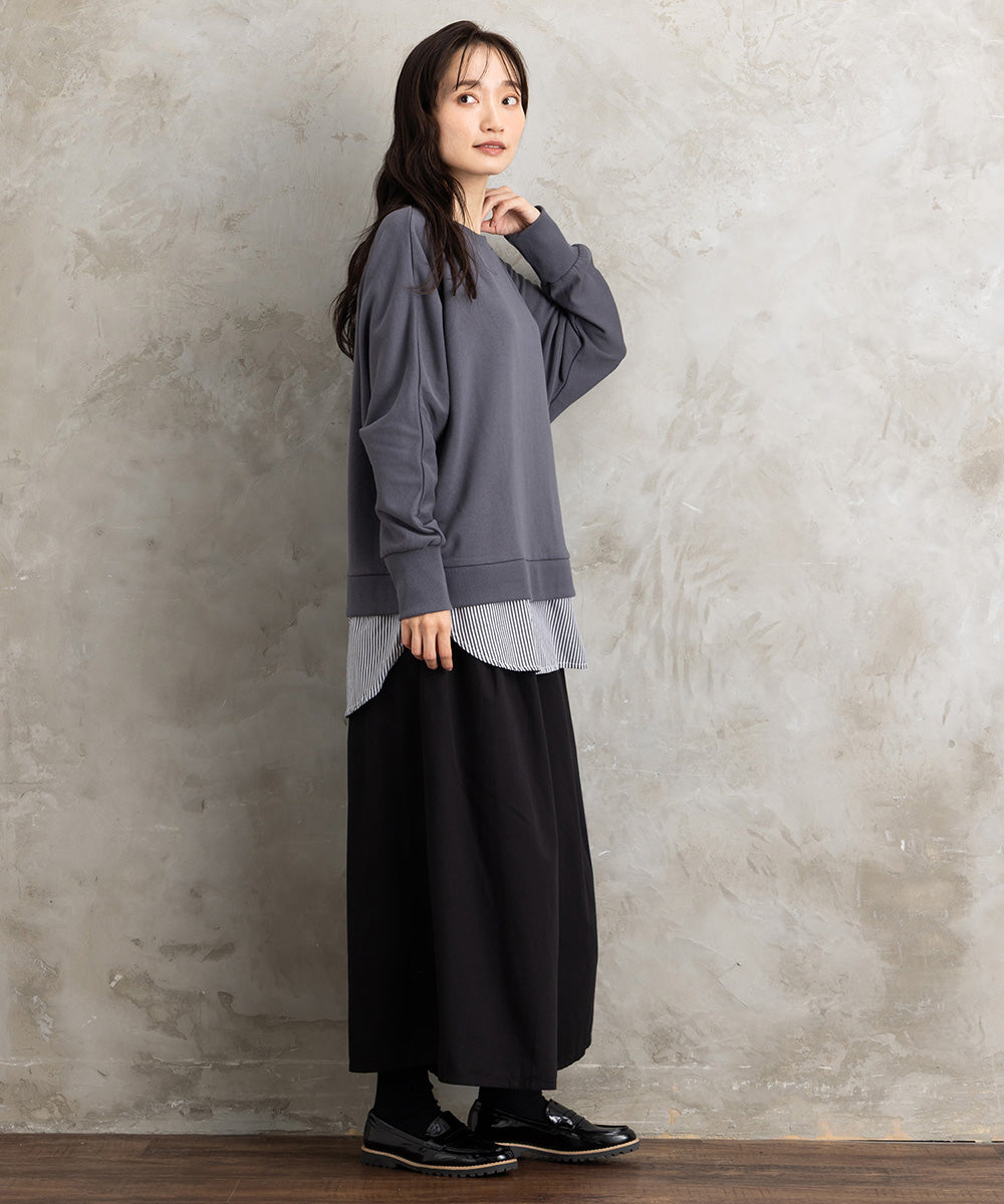 21号(6L～) INDESIGN コットンツイルワイドパンツ