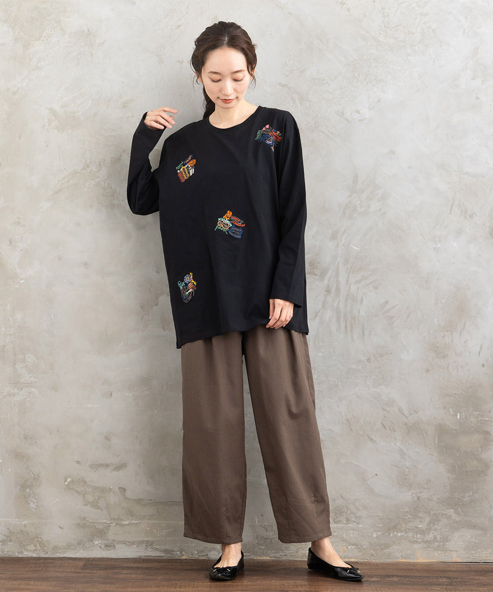 21号(6L～) FONTLAB リネンブレンドカーブパンツ