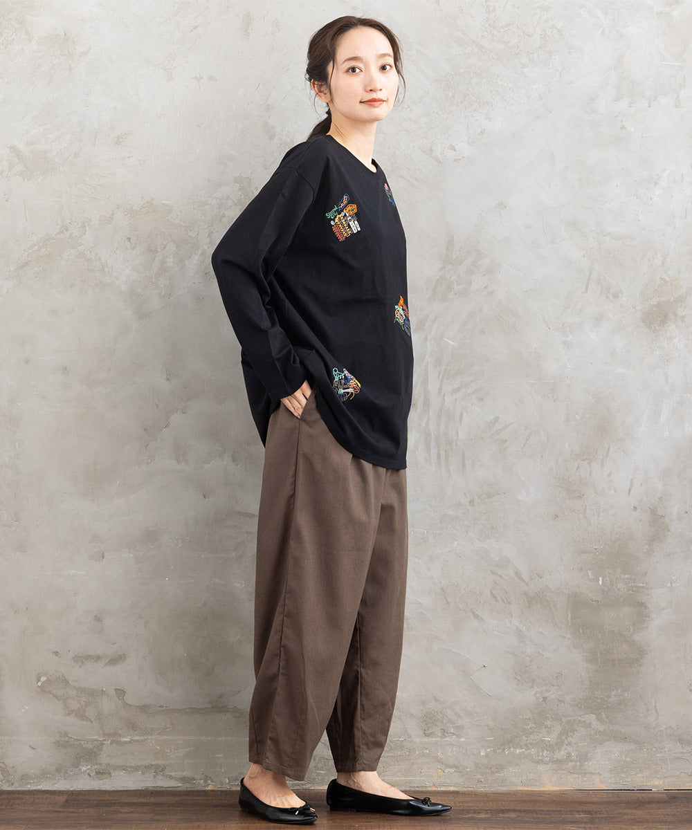 21号(6L～) FONTLAB リネンブレンドカーブパンツ