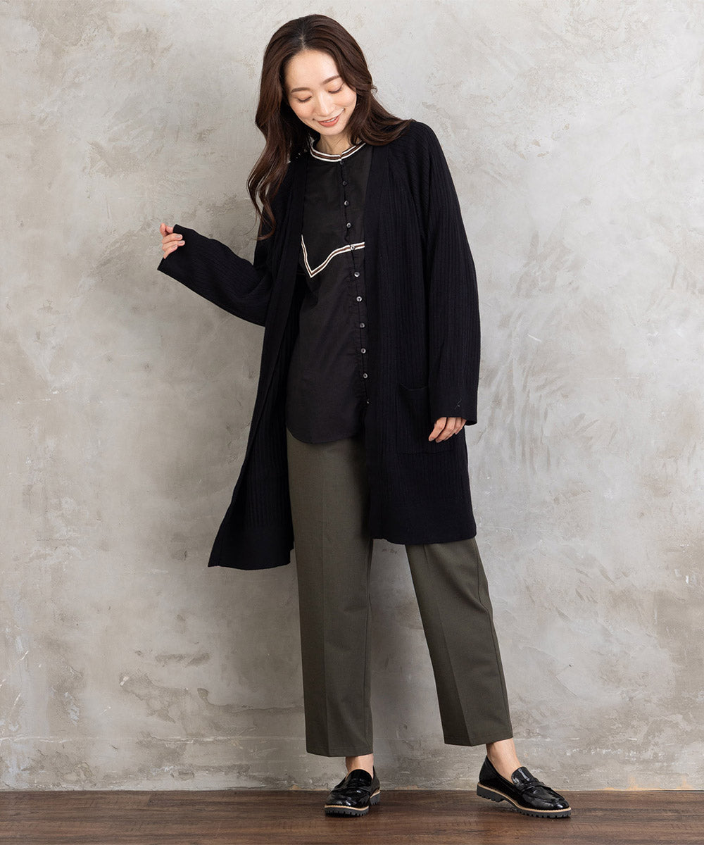 21号(6L～) トロピカルウールセンタープレステーパードパンツ