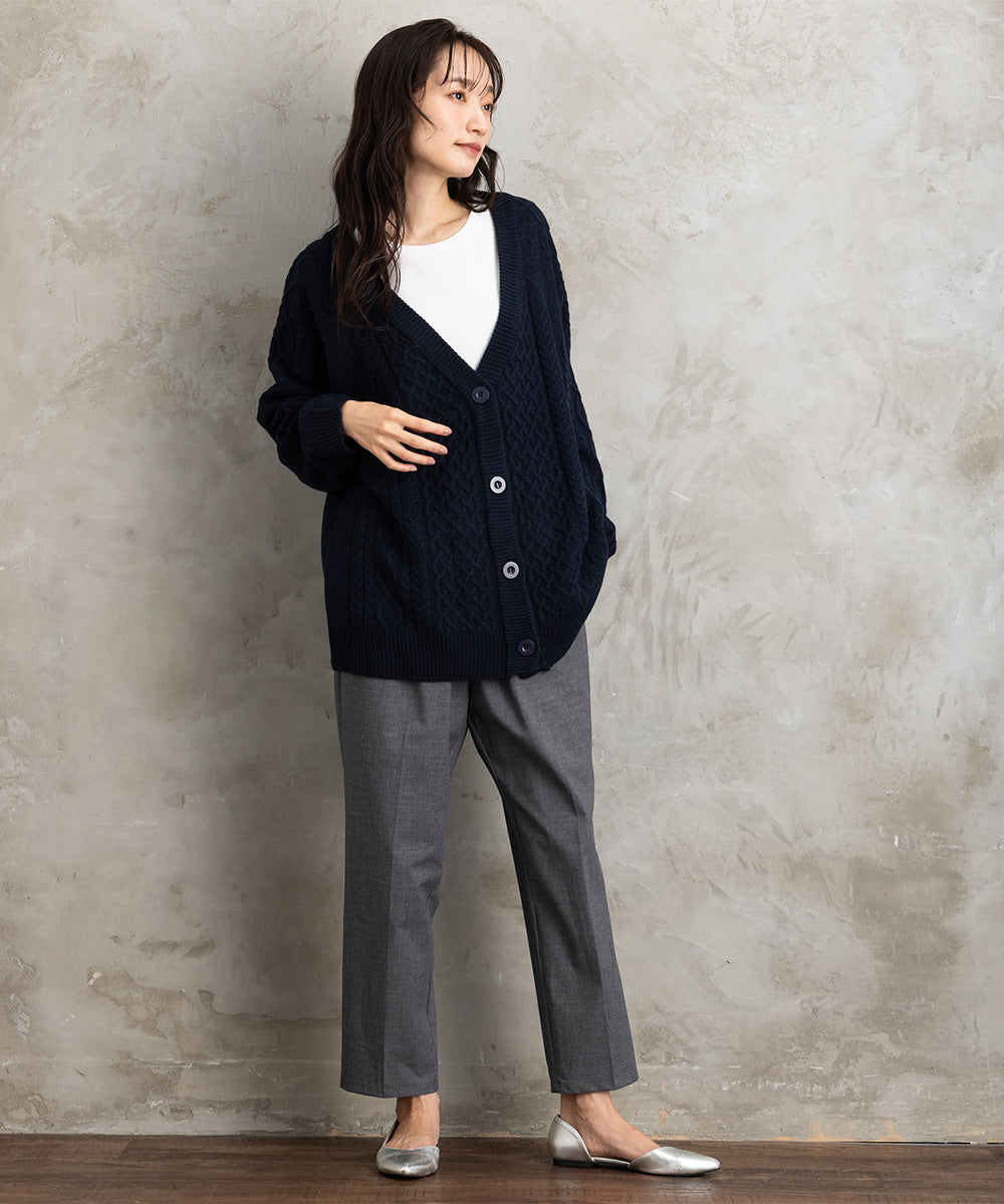 21号(6L～) トロピカルウールセンタープレステーパードパンツ