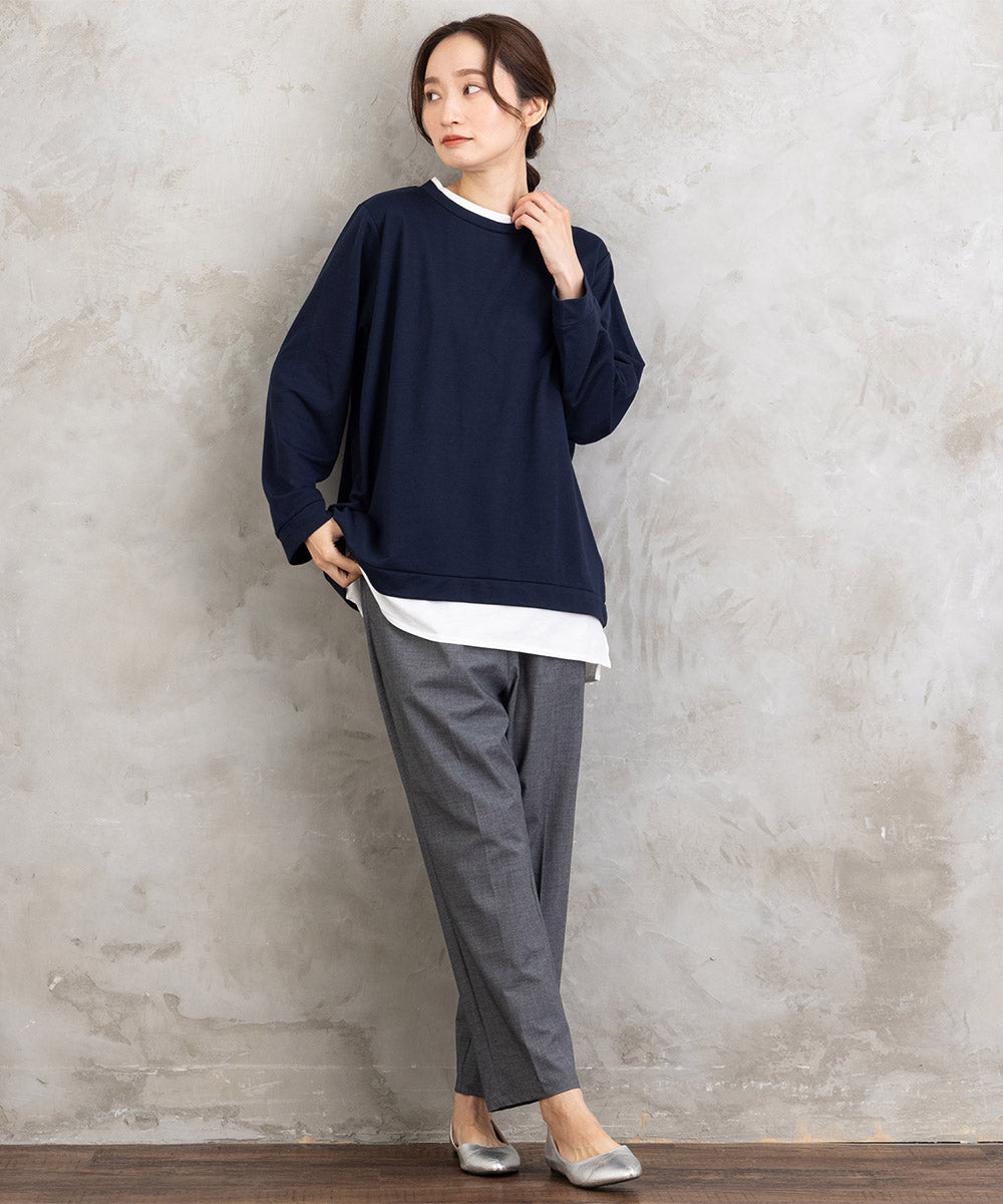 トロピカルウールセンタープレステーパードパンツ