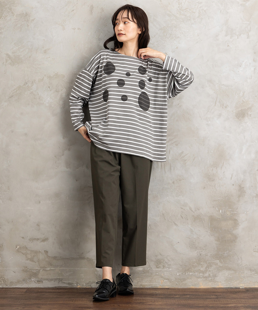 21号(6L～) トロピカルウールセンタープレステーパードパンツ