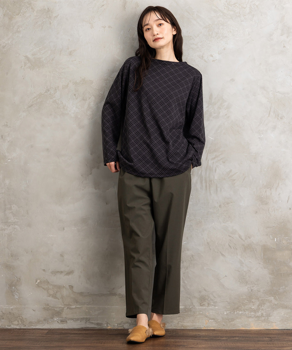 21号(6L～) トロピカルウールセンタープレステーパードパンツ