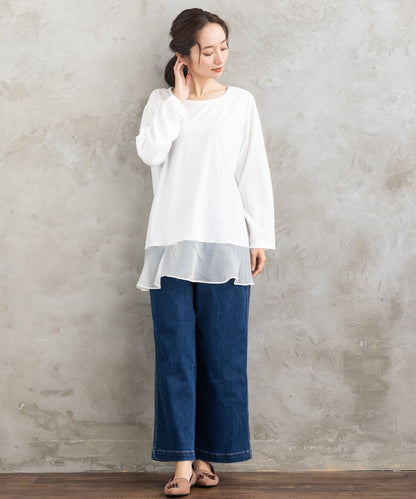 21号(6L) London Denim [30th]デニムワイドパンツ