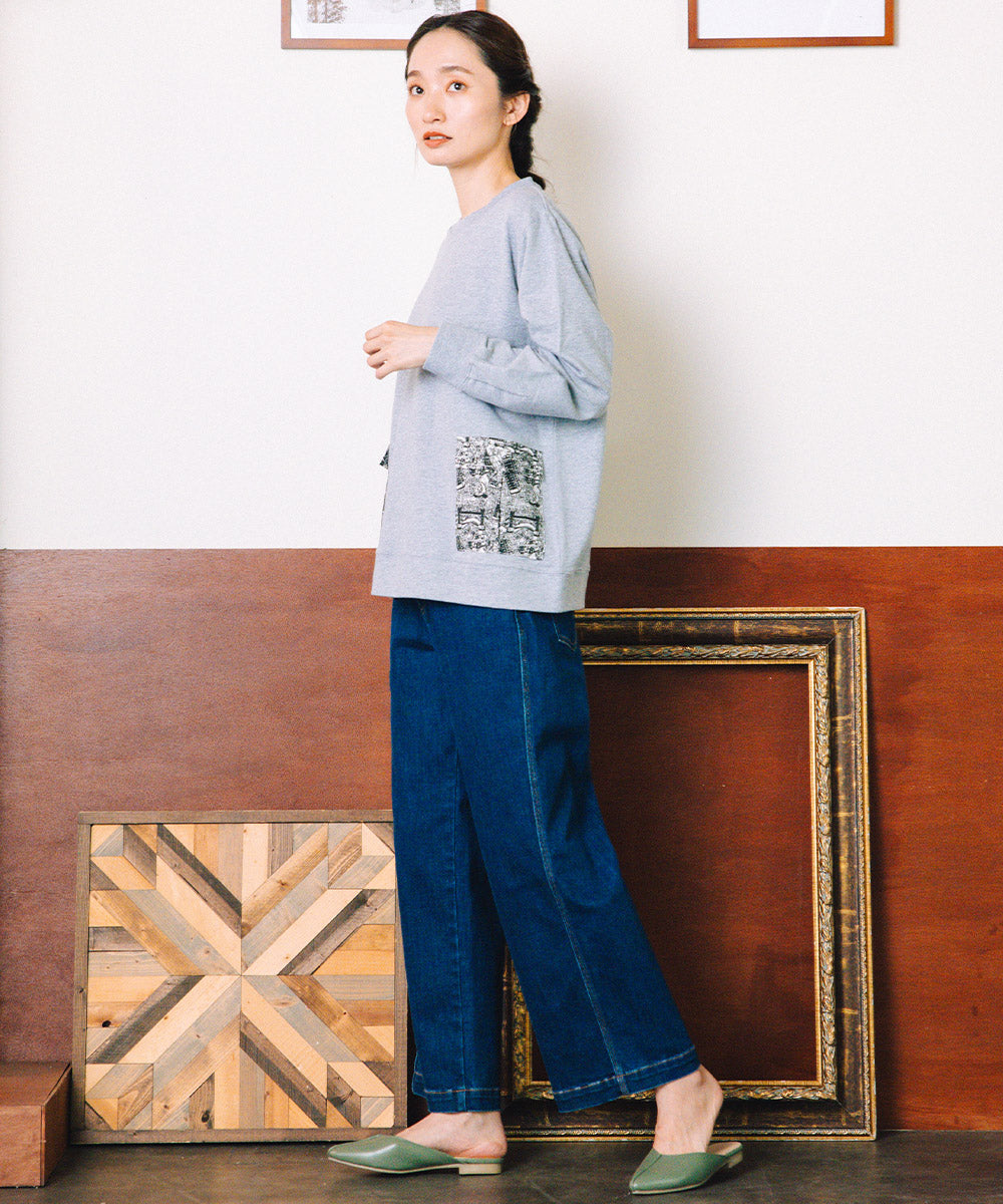 21号(6L) London Denim [30th]デニムワイドパンツ