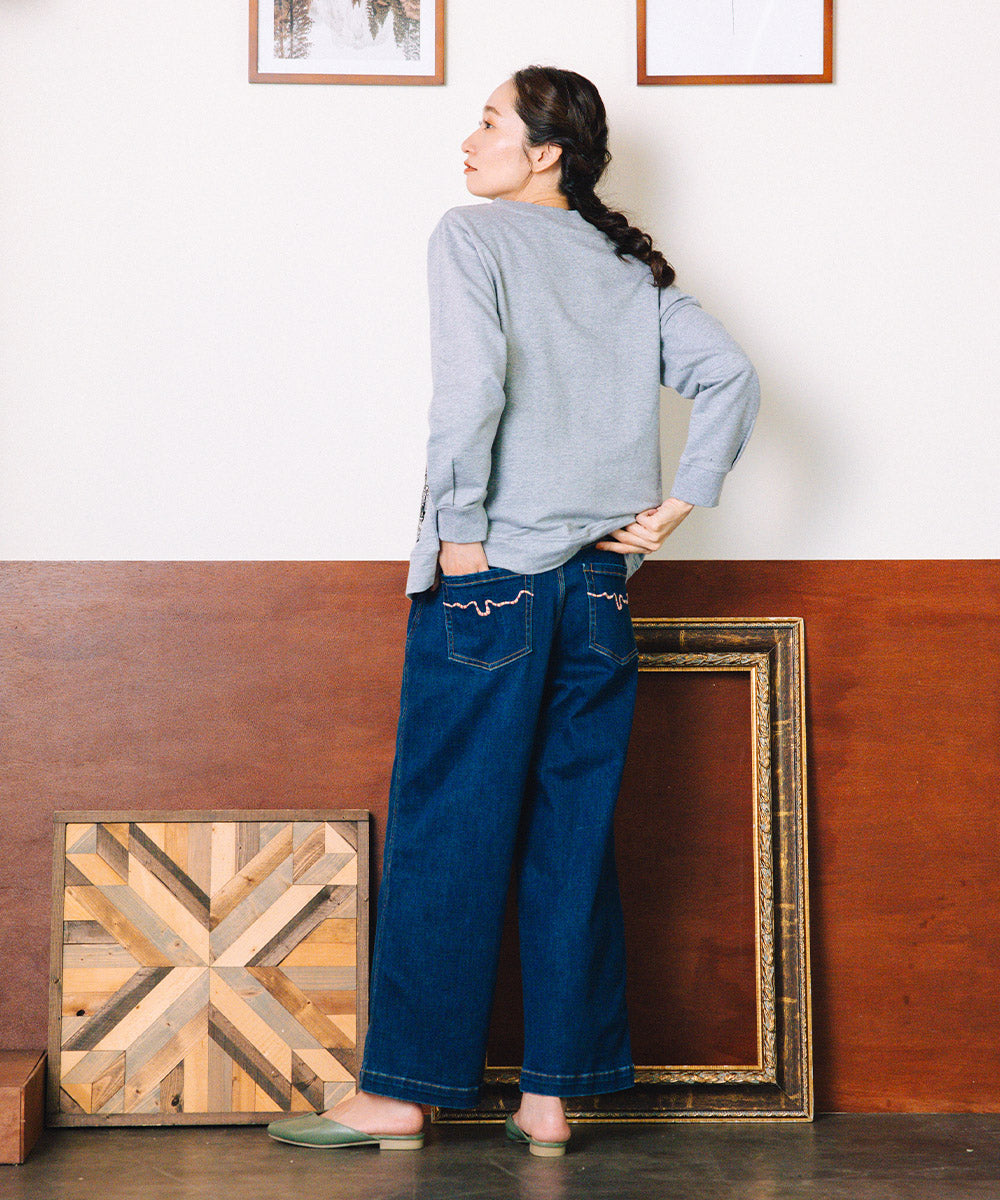 21号(6L) London Denim [30th]デニムワイドパンツ