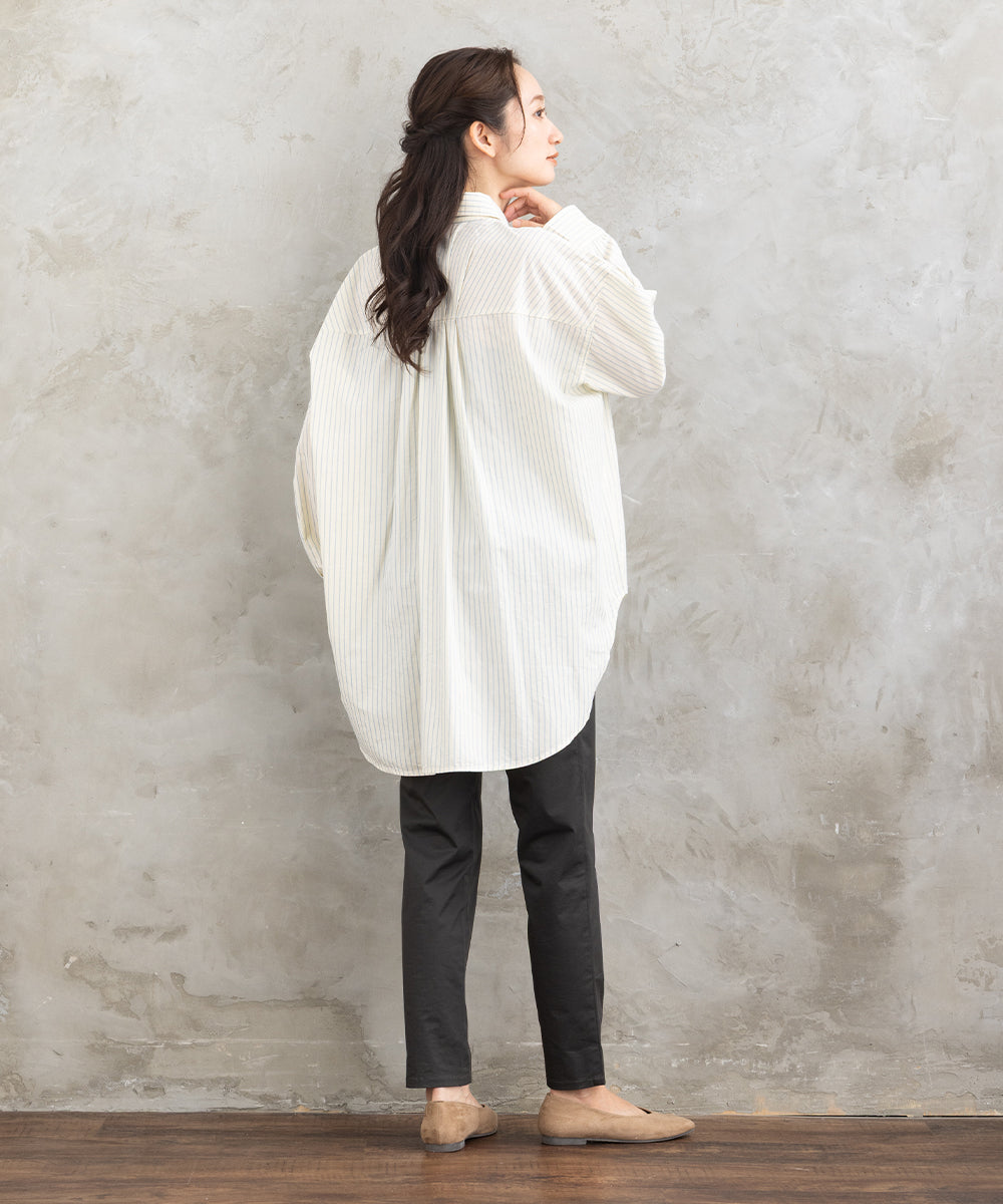 21号(6L～) コットンストレッチテーパードパンツ