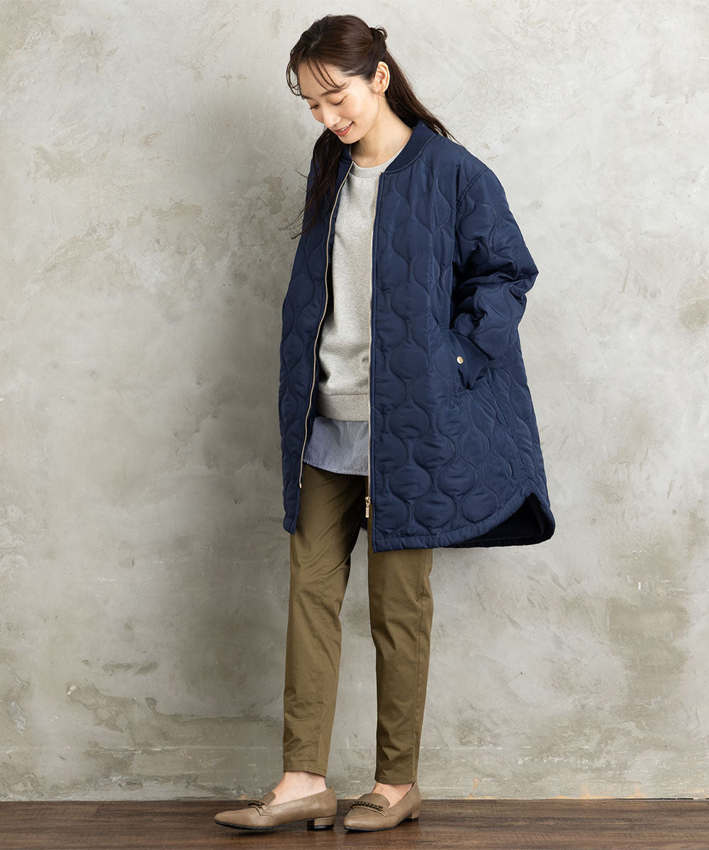 コットンストレッチテーパードパンツ