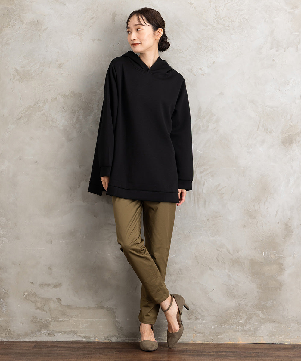 コットンストレッチテーパードパンツ