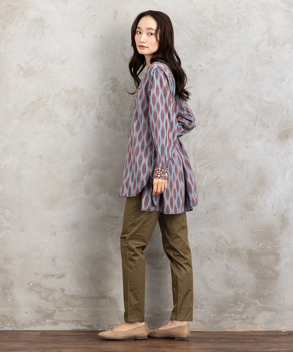 21号(6L～) コットンストレッチテーパードパンツ